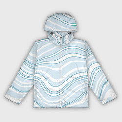 Женская ветровка Светлый бело-голубой волнистые полосы