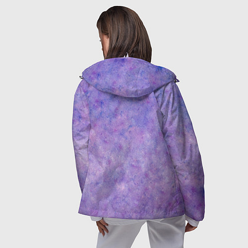 Женская ветровка Фиолетовый свет фонаря / 3D-Белый – фото 4