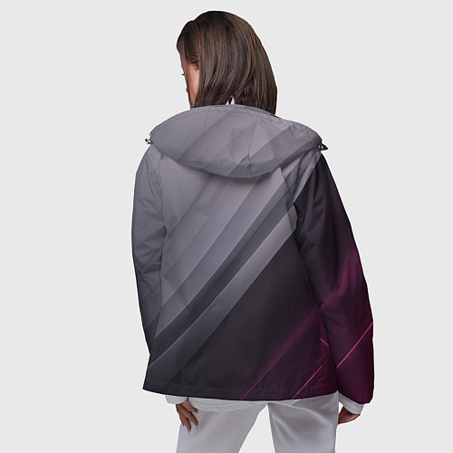 Женская ветровка Color black grey / 3D-Белый – фото 4