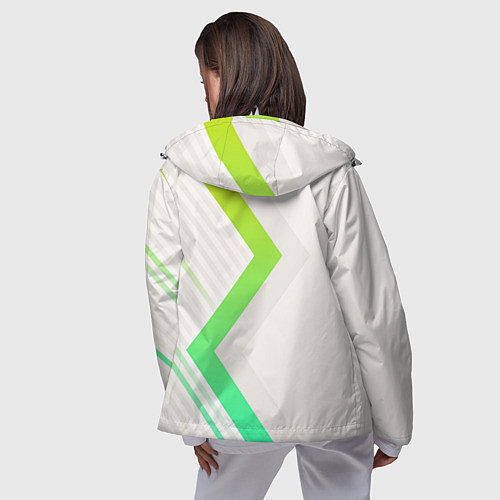 Женская ветровка Color white line green / 3D-Белый – фото 4