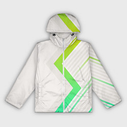 Женская ветровка Color white line green