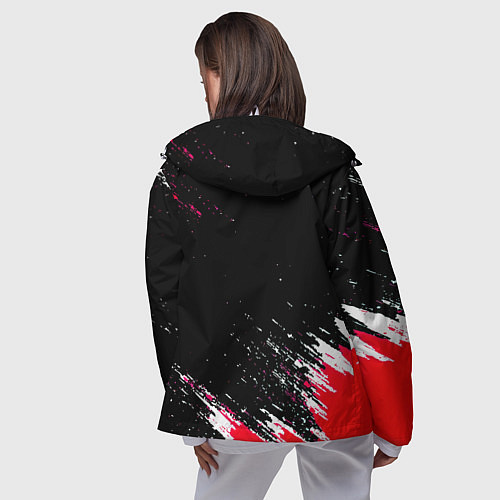 Женская ветровка Ведьмак текстура краски / 3D-Белый – фото 4