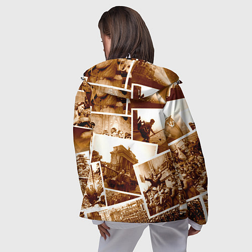 Женская ветровка Победа 80 лет коллаж / 3D-Белый – фото 4