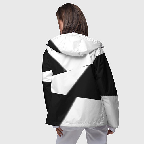 Женская ветровка Real Madrid geometry black / 3D-Белый – фото 4