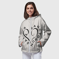 Ветровка с капюшоном женская Святая святых, цвет: 3D-белый — фото 2