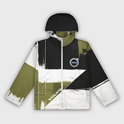 Ветровка с капюшоном женская Volvo логотип, цвет: 3D-белый