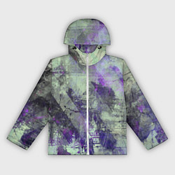 Женская ветровка Абстракция - atomic violet in green