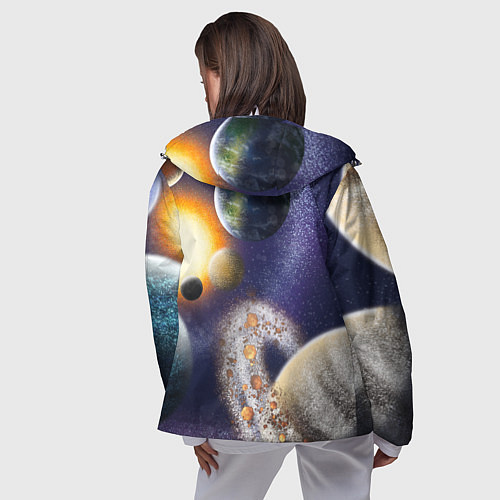 Женская ветровка Парад планет / 3D-Белый – фото 4