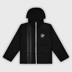 Ветровка с капюшоном женская BMW - перфоманс монохром, цвет: 3D-белый