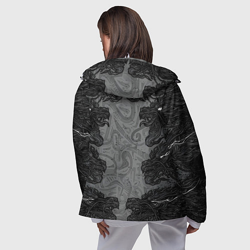 Женская ветровка Японские драконы / 3D-Белый – фото 4