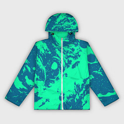 Женская ветровка Сине-зелёный абстракция краски