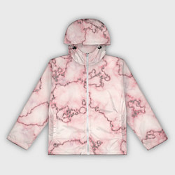 Женская ветровка Розовая абстракция с мраморной текстурой и блеском