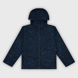 Женская ветровка Темный синий однотонный пятнистый