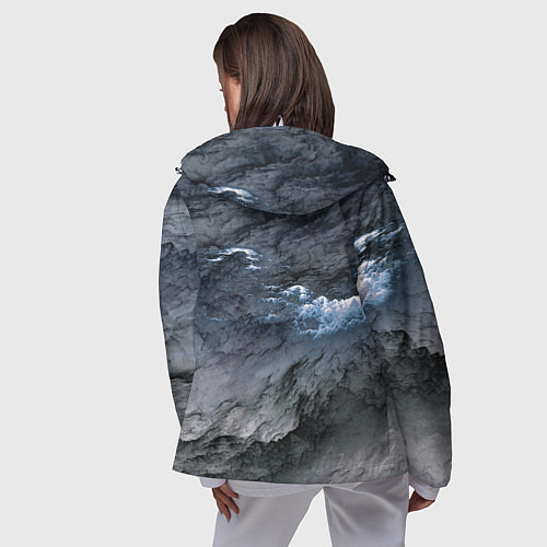 Женская ветровка Символика Белобога - оберег / 3D-Белый – фото 4