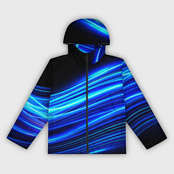 Женская ветровка Синие неоновые линии краски