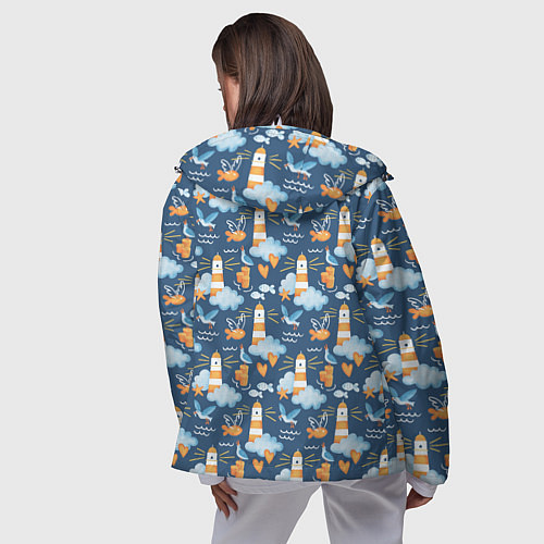 Женская ветровка Маяк в облаках / 3D-Белый – фото 4