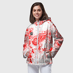 Ветровка с капюшоном женская Detroit Red Wings NHL white, цвет: 3D-белый — фото 2