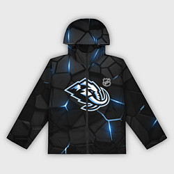 Ветровка с капюшоном женская Юта Маммот - НХЛ хоккей, цвет: 3D-черный