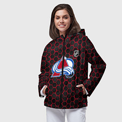 Ветровка с капюшоном женская Колорадо Эвеланш - соты с подсветкой, цвет: 3D-черный — фото 2