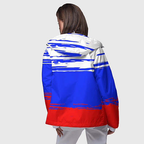Женская ветровка Патриот - флаг / 3D-Белый – фото 4