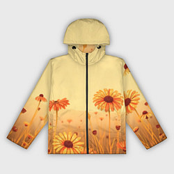 Женская ветровка Цветы на закате