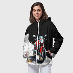Ветровка с капюшоном женская Ducati Racer, цвет: 3D-белый — фото 2
