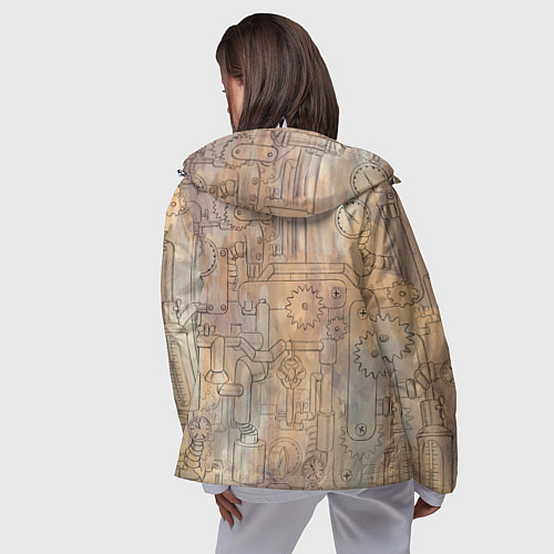 Женская ветровка Стимпанк элементы / 3D-Белый – фото 4