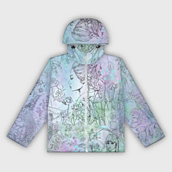 Ветровка с капюшоном женская Скетч японские дорамы, цвет: 3D-белый