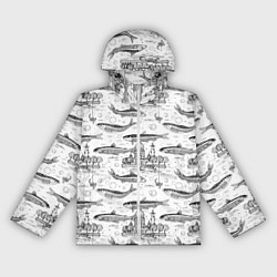 Женская ветровка Корюшка и рыбалка в Питере паттерн