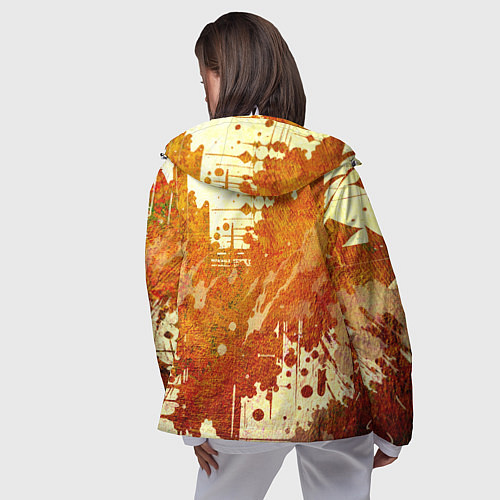 Женская ветровка Абстракция - sunspot / 3D-Белый – фото 4