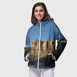 Ветровка с капюшоном женская Гора Метиген, цвет: 3D-белый — фото 2