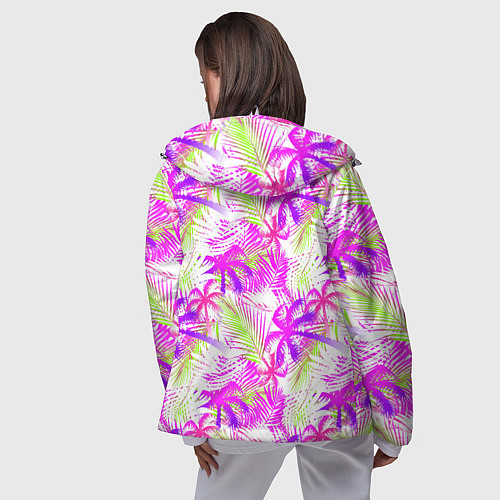 Женская ветровка Palm tree pink / 3D-Белый – фото 4