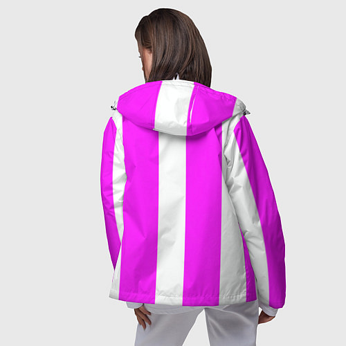 Женская ветровка Color white pink line / 3D-Белый – фото 4