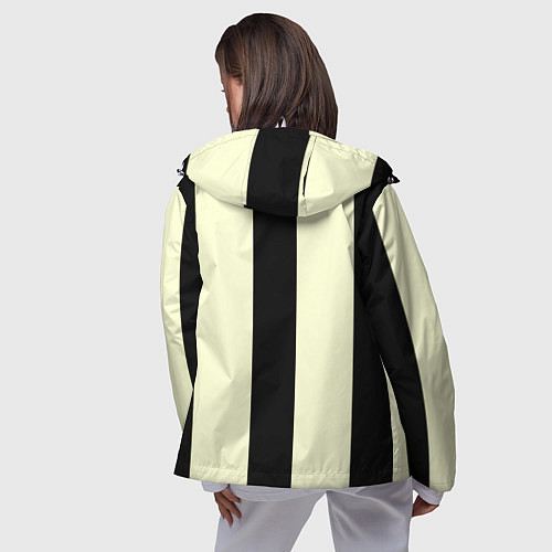 Женская ветровка Color black beige line / 3D-Белый – фото 4