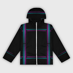 Ветровка с капюшоном женская Neon pink light blue, цвет: 3D-белый