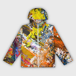 Женская ветровка Живая Абстракция: Поток Цветов и Форм в Постоянном