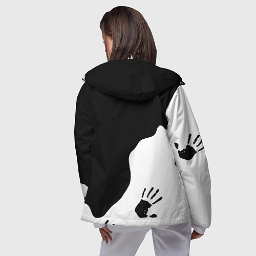 Женская ветровка Doom отпечатки демона / 3D-Белый – фото 4