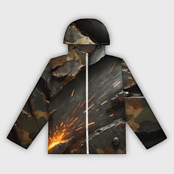 Женская ветровка Искры метала под камуфляжем