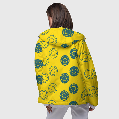 Женская ветровка Ряды из спортивных мячей / 3D-Белый – фото 4