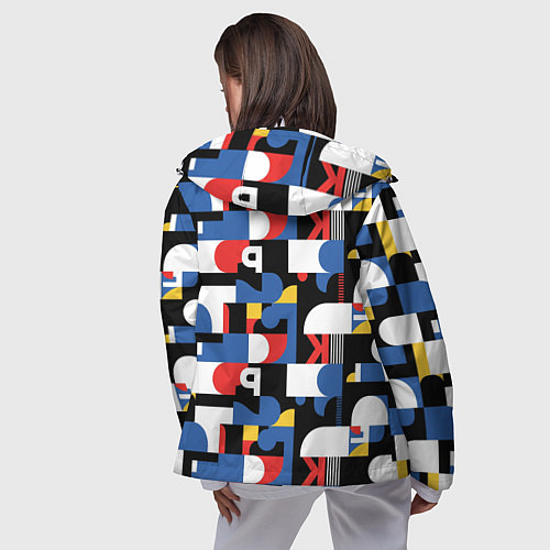 Женская ветровка Геометрия букв / 3D-Белый – фото 4