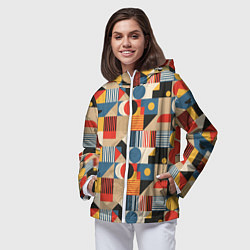 Ветровка с капюшоном женская Ритмы Баухауса, цвет: 3D-белый — фото 2