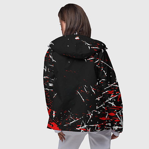 Женская ветровка Doom краски штрихи / 3D-Белый – фото 4