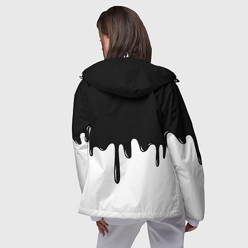 Женская ветровка Doom logo жидкие краски / 3D-Белый – фото 4