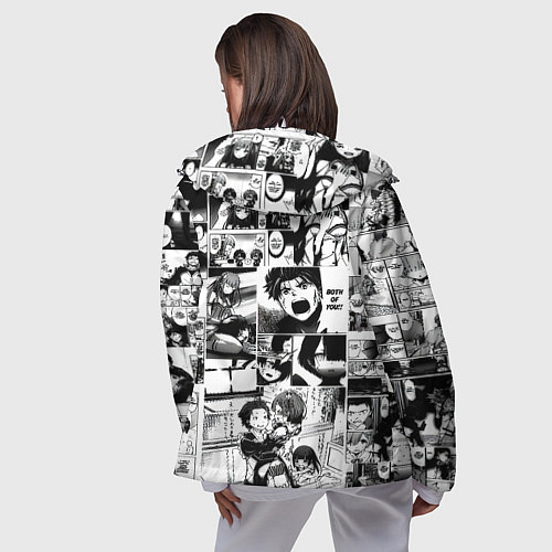 Женская ветровка Doom anime black / 3D-Белый – фото 4