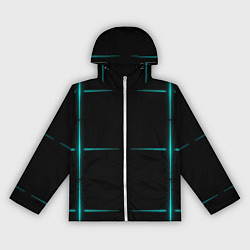 Ветровка с капюшоном женская Color black blue stripes, цвет: 3D-белый