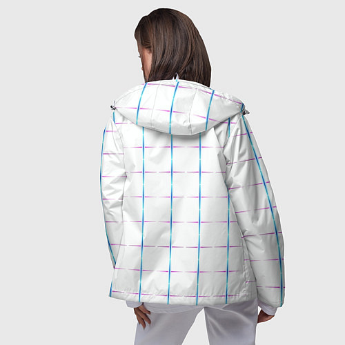 Женская ветровка Color white blue stripes / 3D-Белый – фото 4