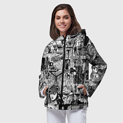 Ветровка с капюшоном женская Horror World of Junji Ito, цвет: 3D-черный — фото 2