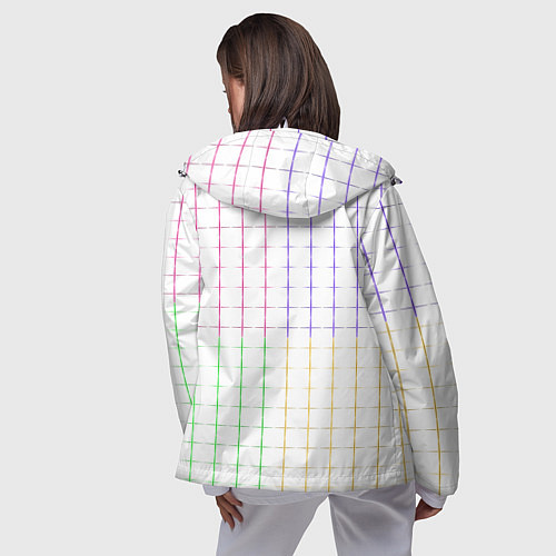 Женская ветровка Color white multicolored stripes / 3D-Белый – фото 4