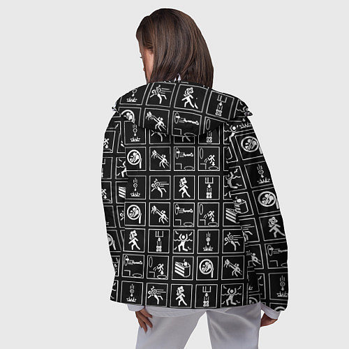 Женская ветровка Doom x portal / 3D-Белый – фото 4