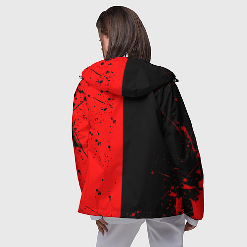 Женская ветровка Doom текстура краски / 3D-Белый – фото 4